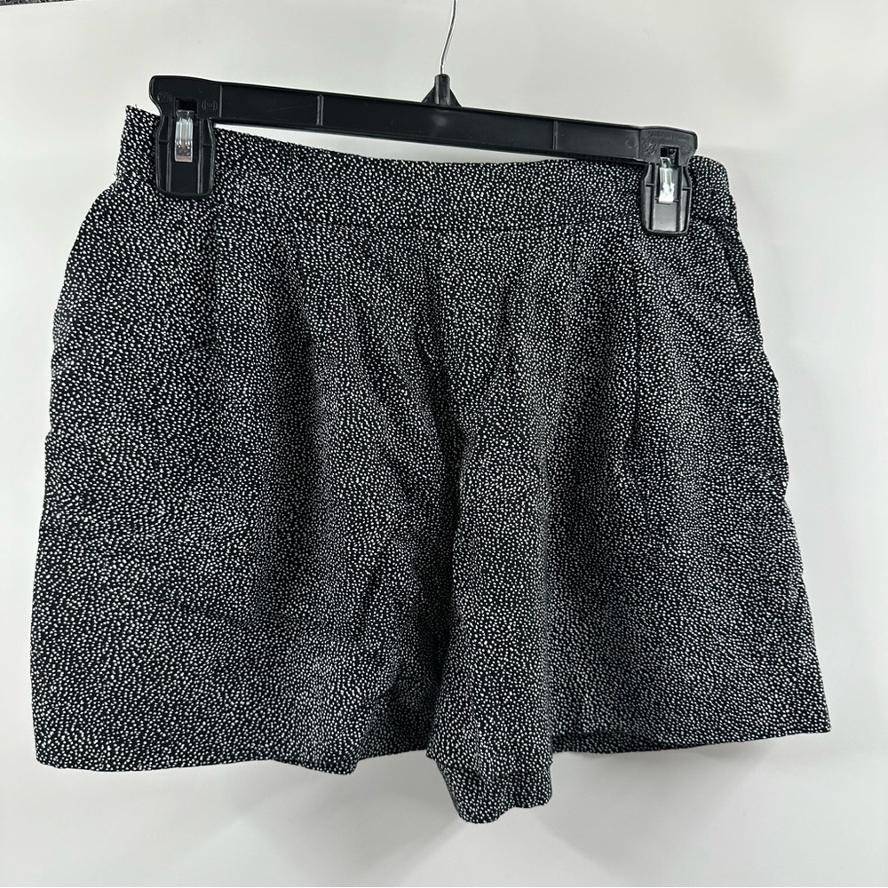 H&M Black Flowy Shorts w/ White Speckles